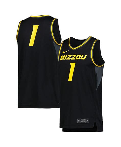 men's nike black missouri tigers replica basketball jersey|mizzou nil jersey.